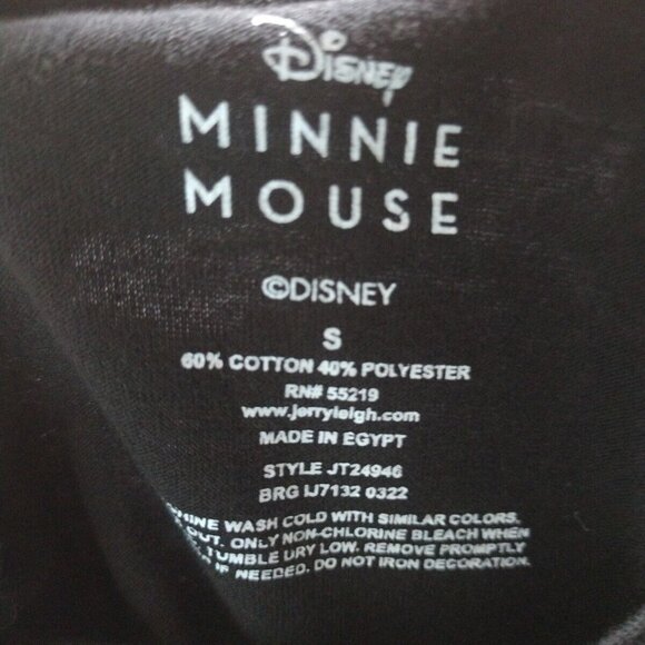 Disney Minnie Mouse Women's Graphic T-Shirt Black & White Logo Size S Tr… - Picture 5 of 5